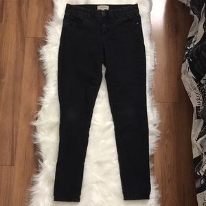 Black skinny-fit jeggings